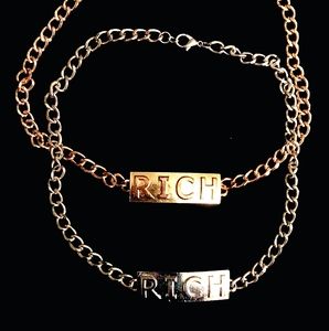 Gold and Silver Tone Bar Necklaces (2)